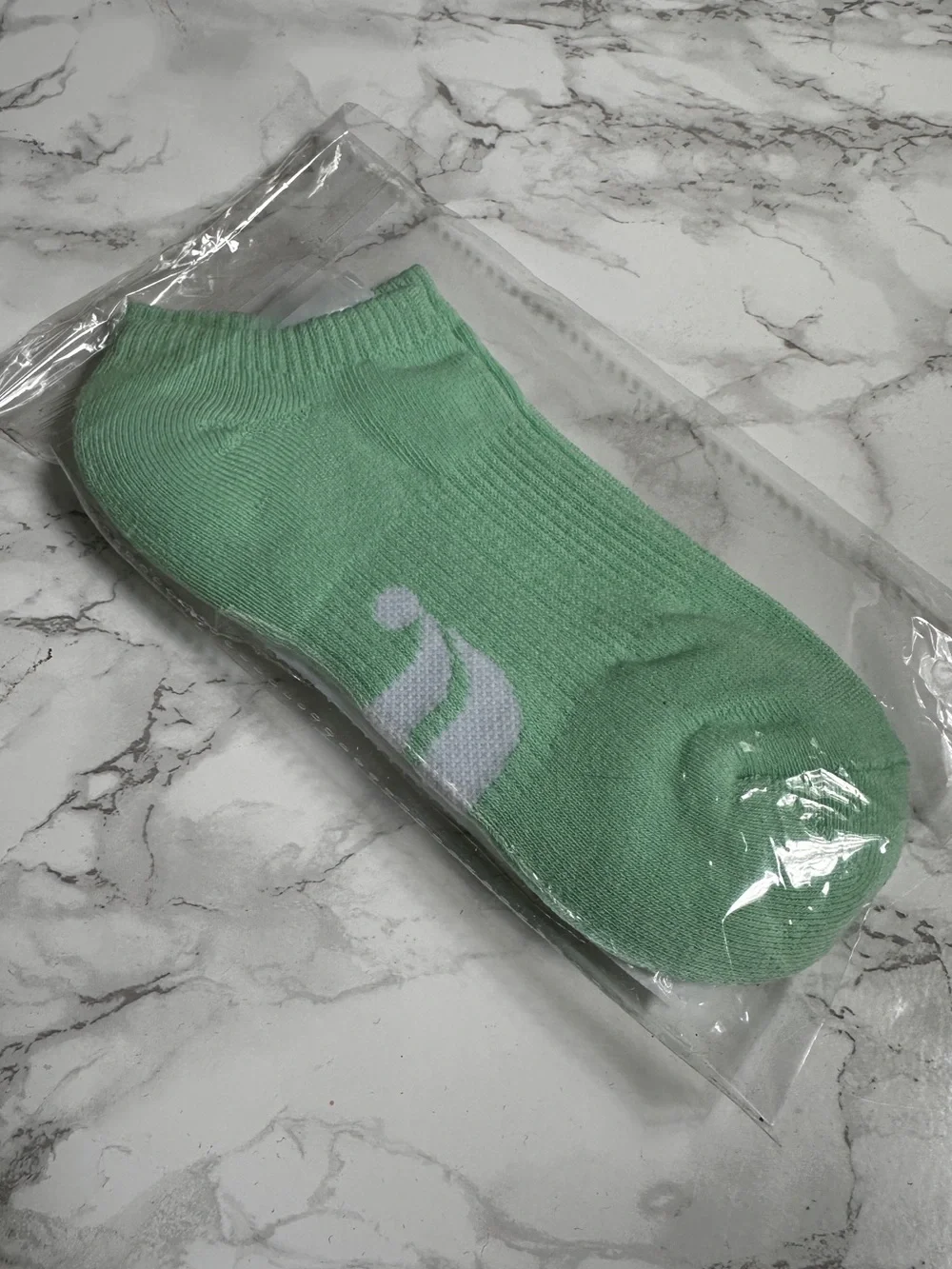 Fabletics Mint Green Low-Cut Athletic Socks with White Accent